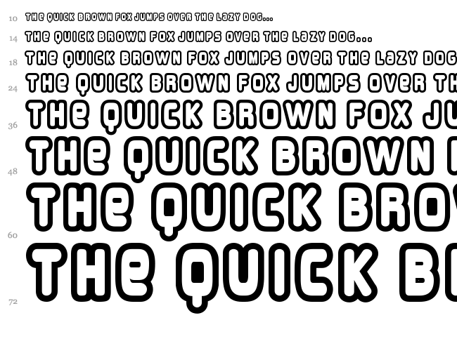 Overload font waterfall